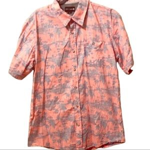 Ocean Current Red Hawaiian Button Down Shirt
